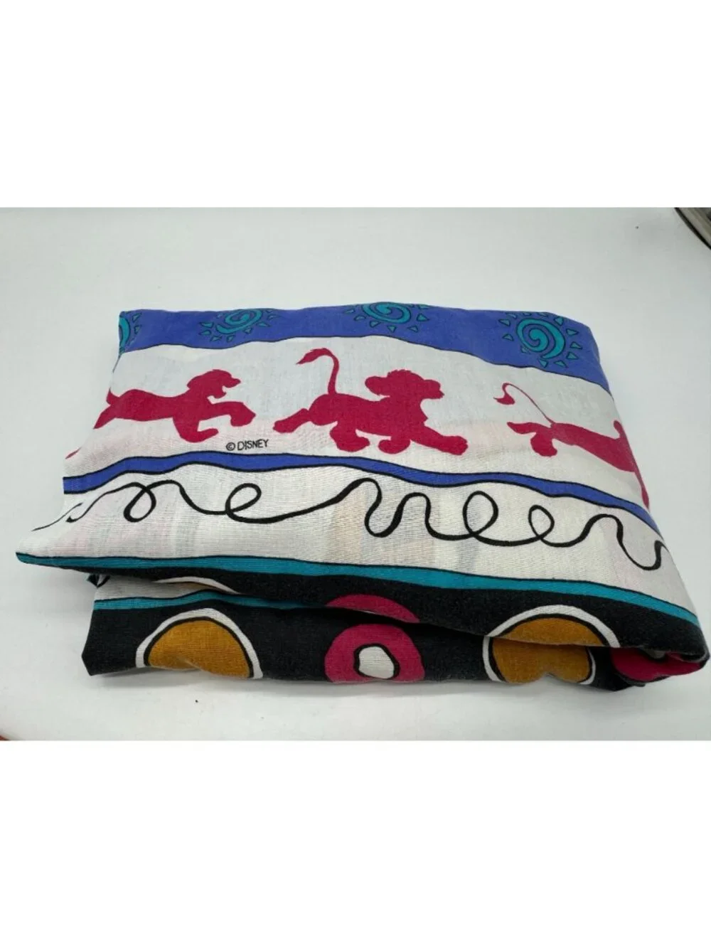 Vintage Disney Lion King Simba Timon & Pumbaa Pillowcase and Fitted Kids Bedding
